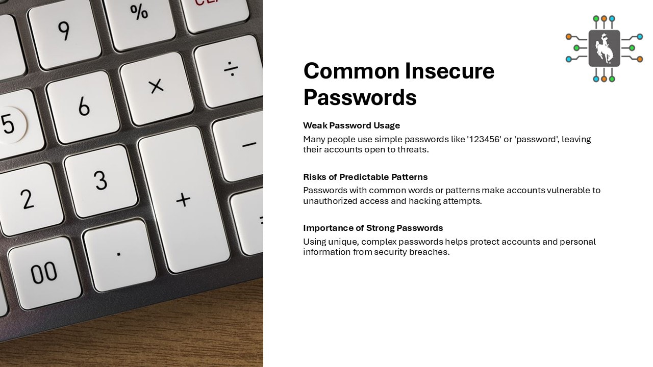 Common insecure passwords and why strong passwords matter
