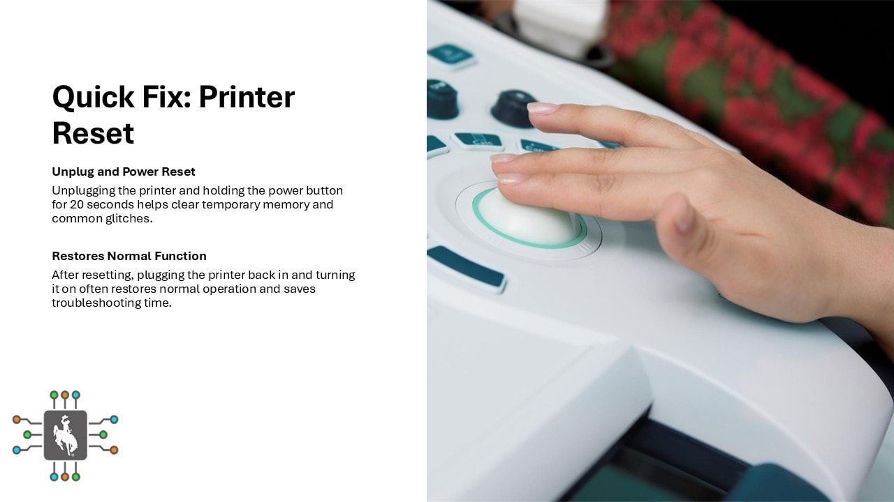 Quick fix: how to reset a printer by unplugging and power cycling